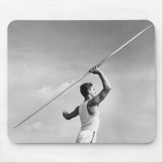 Man Throwing Javelin Mouse Mat