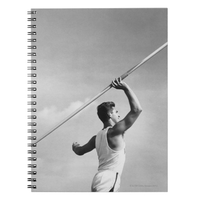 Man Throwing Javelin Notebook (Front)