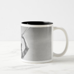 Man Throwing Javelin Two-Tone Coffee Mug