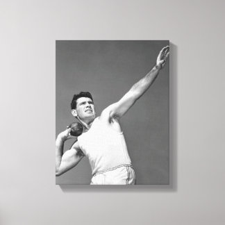 Man Throwing Shotput Canvas Print