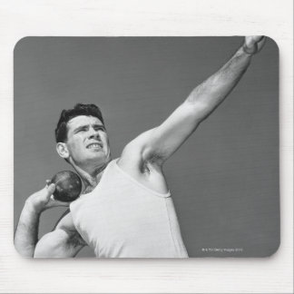Man Throwing Shotput Mouse Mat