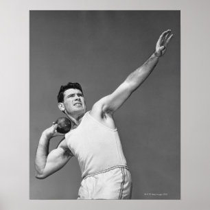Man Throwing Shotput Poster