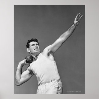 Man Throwing Shotput Poster