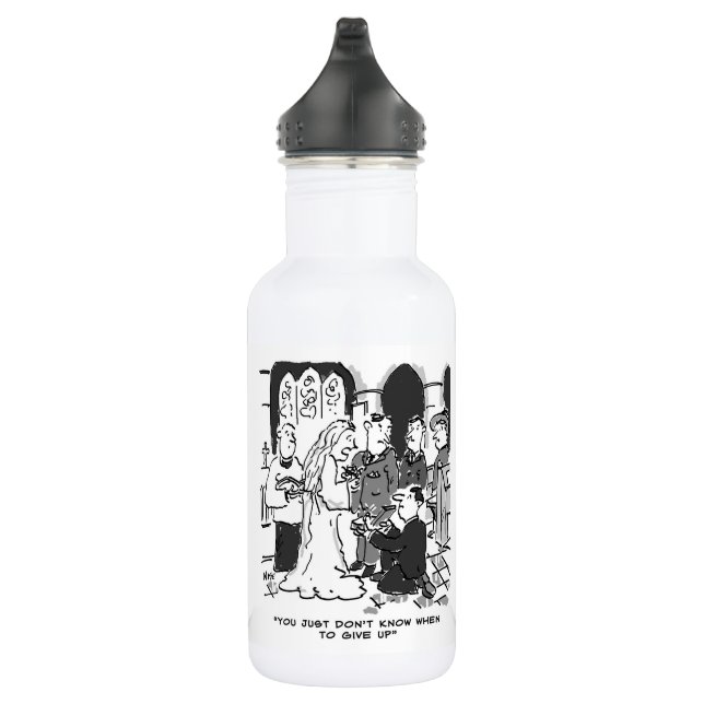 Man Tries to propose to Bride at a Wedding - Funny 532 Ml Water Bottle (Right)