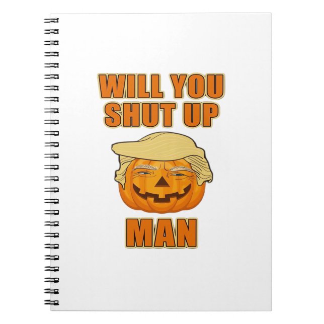 Man, Trumpkin Halloween Notebook (Front)