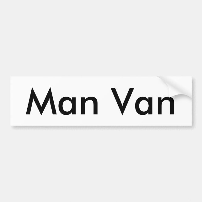 Man Van Bumper Sticker (Front)