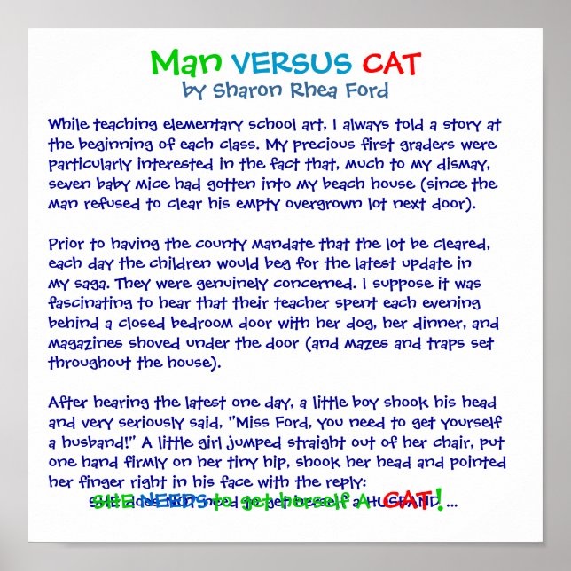 Man Versus Cat by SRF Poster (Front)