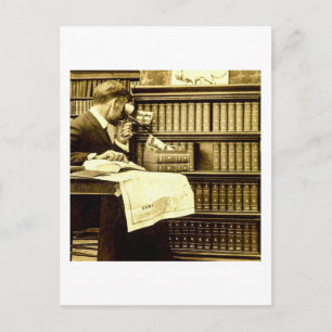 Man Viewing Stereoview Cards Vintage