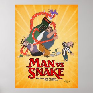 MAN VS SNAKE Don Bluth Poster from Kickstarter