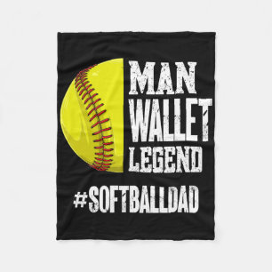 Man Wallet Legend Softlldad Softll Dad Funny Fleece Blanket