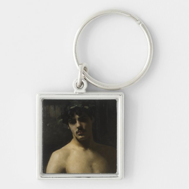 Man Wearing Laurels Key Ring (Front)