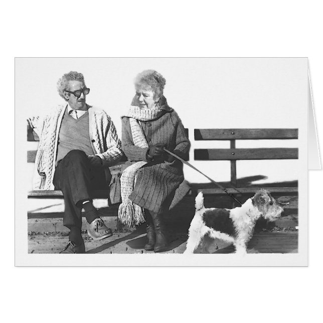 MAN WIFE TERRIER CARD (Front Horizontal)