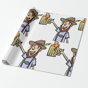 Man With A Beer Wrapping Paper