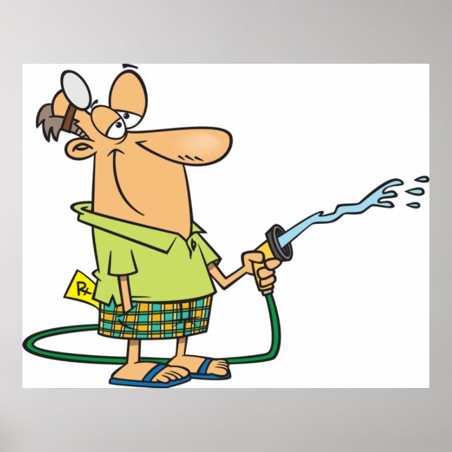 Man With A Garden Hose Poster (Front)
