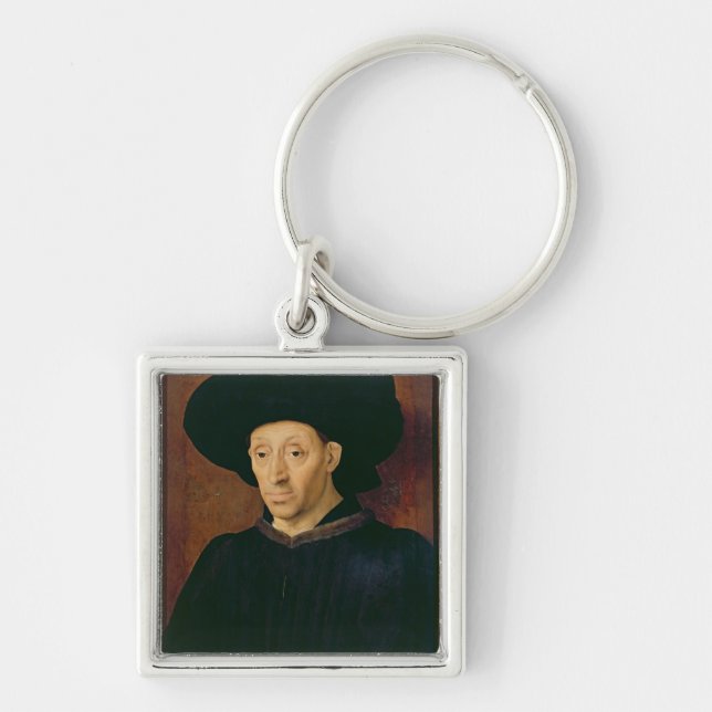 Man with a Glass of Wine Key Ring (Front)