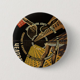 Man with a Movie Camera Poster 6 Cm Round Badge