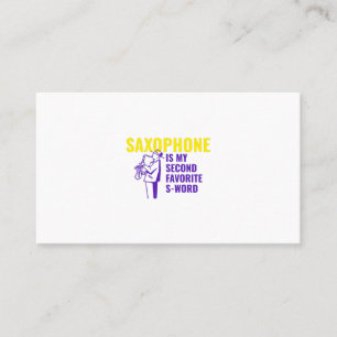 Man with a saxophone business card