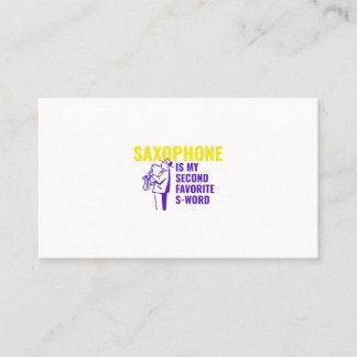 Man with a saxophone business card