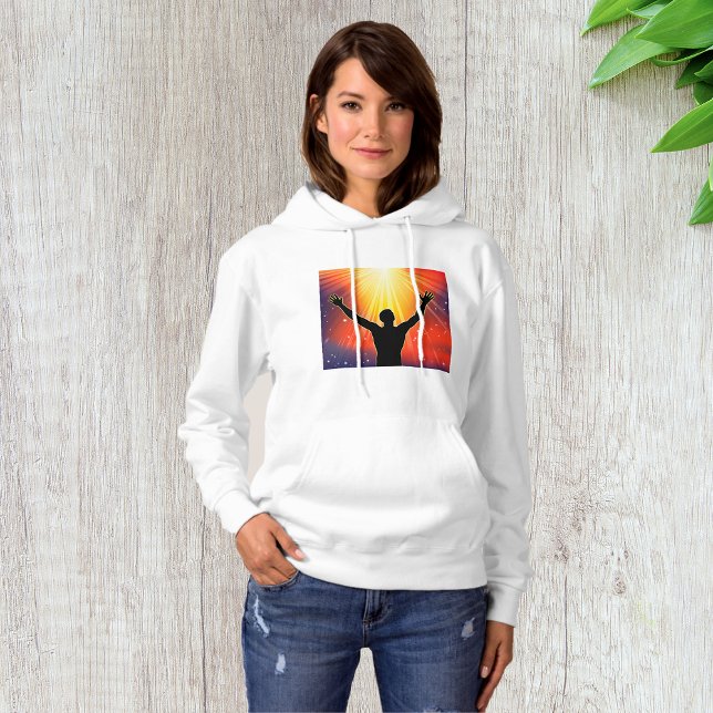 Man With Arms Raised Womens Hoodie (Creator Uploaded)