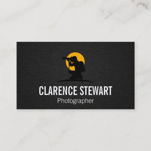 Man with Camera | Photography | Creative Business Card (Front)