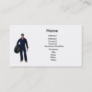 Man with Car tyer Business Card
