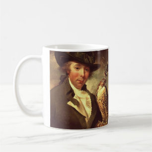 Man with Falcon Coffee Mug