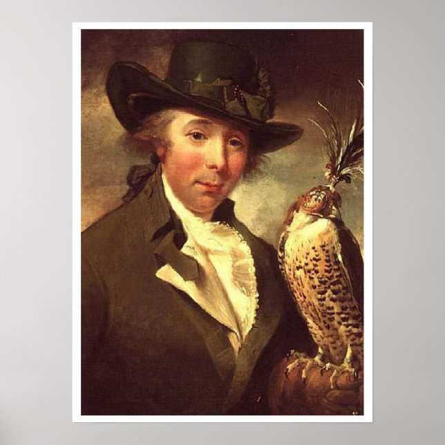 Man with Falcon Poster (Front)