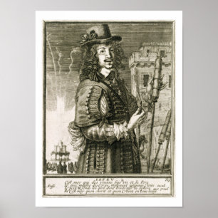 Man with firework rocket, from the 'Recueil de fig Poster