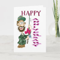 Man with fishing pole Happy Anniversary