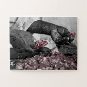 Man with Flowers Jigsaw Puzzle