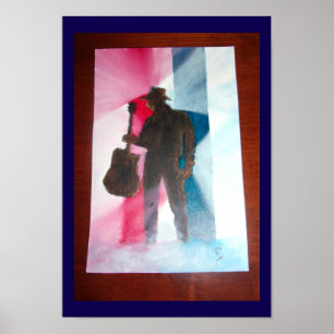 Man With Guitar Poster
