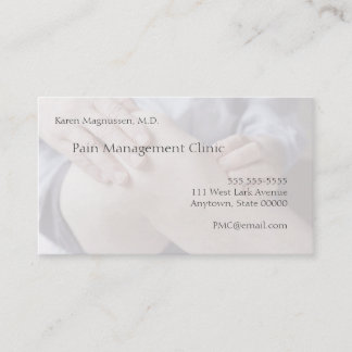Man with knee injury business card
