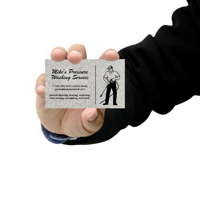 Man with Pressure Washer | Cleaning Services Business Card (Creator Uploaded)