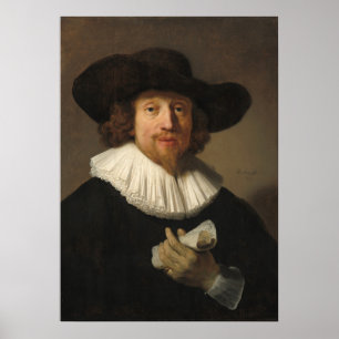 Man with Sheet of Music, Rembrandt Fine Art Poster