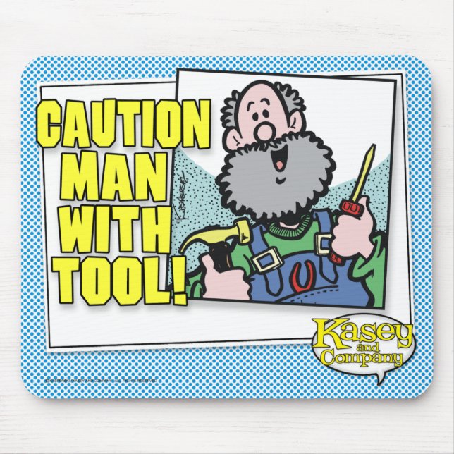 Man With Tool Mouse Mat (Front)