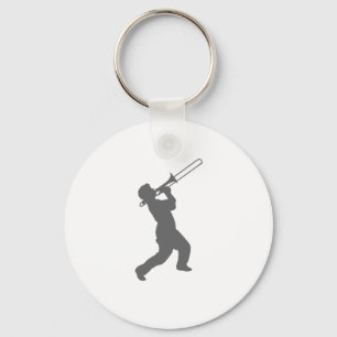 man with trombone key ring