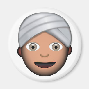 Man With Turban Emoji Magnet