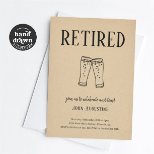 Man / Woman Beer or Brewery Theme Retirement Party Invitation