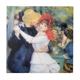 Man woman dancing renoir painting tile
