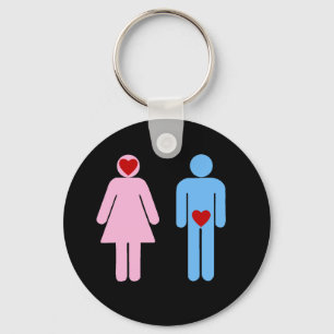 Man Woman Love Humour Tshirt Key Ring