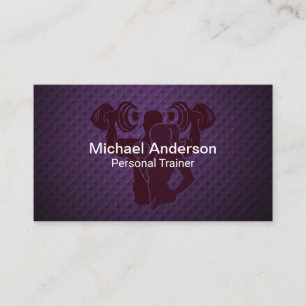 Man Woman Working Out   Fitness Business Card