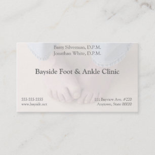 man worried about his feet business card