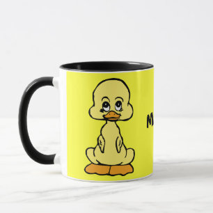MAN! yellow duck ringer ceramic mug