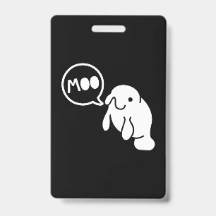 Mana Cows Of Sea Funny Marine Biology ID Badge