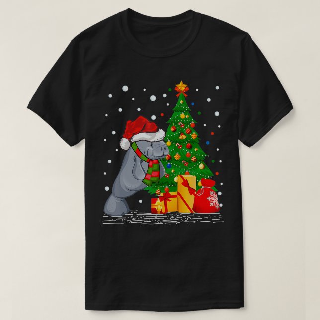 Mana Lover Gift Santa Hat Mana Christmas  T-Shirt (Design Front)