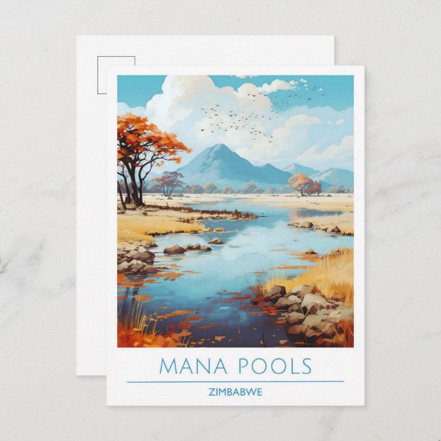 Mana Pools National Park Zimbabwe Travel  Postcard (Front/Back)