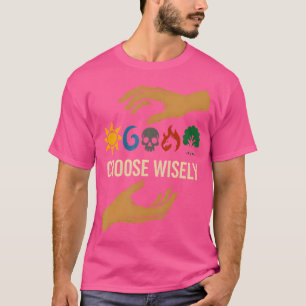 Mana Symbols Gathering Magic - Choose Wisely Blue T-Shirt