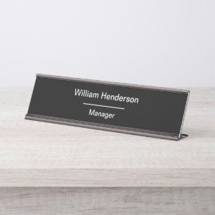 Management Simple Modern Office Desk Name Plate