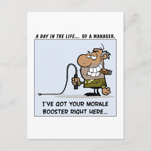 Management Tools for Boosting Employee Morale Postcard (Front)