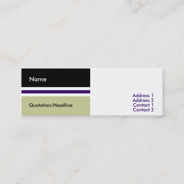 Manager  Business Card (Front)